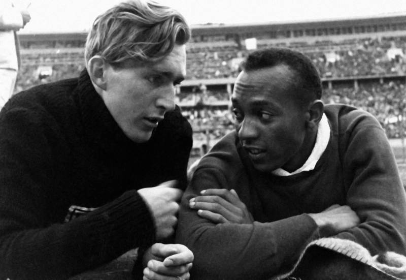 Jesse Owens y Lutz Long